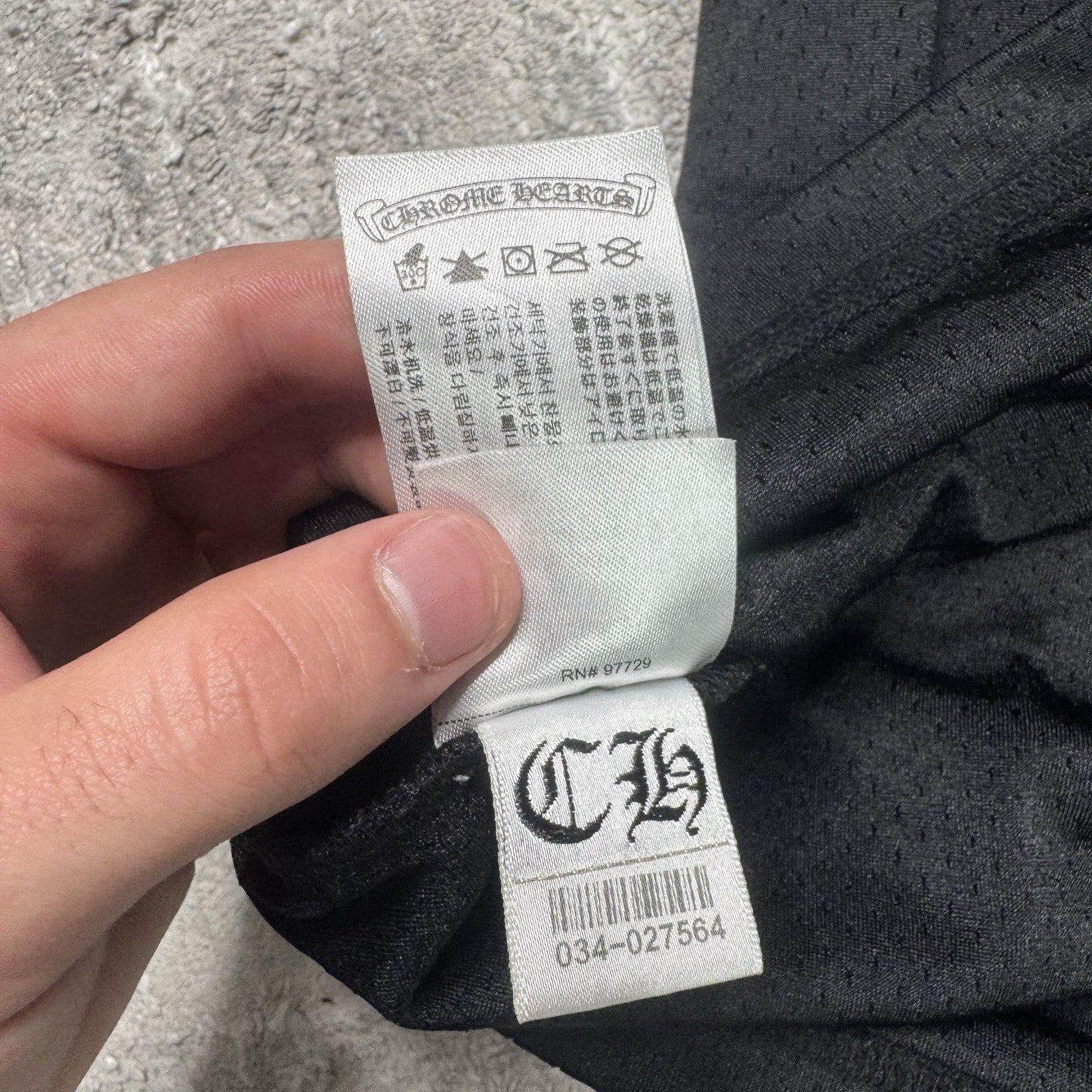 Chrome Hearts Mesh CH Stadium Long Sleeve Jersey 