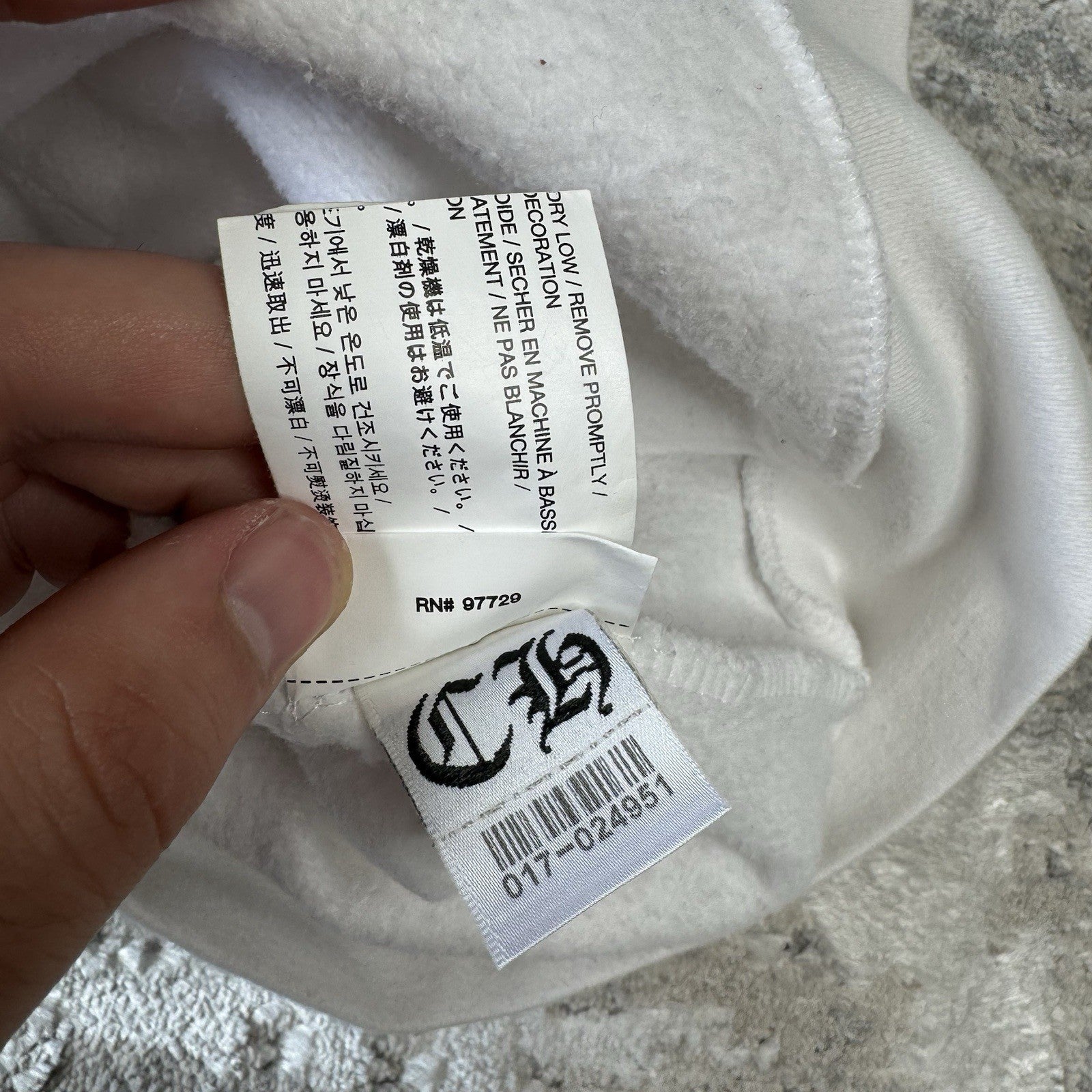 Chrome Hearts Rolling Stones Floral Horseshoe Zip Up Hoodie 