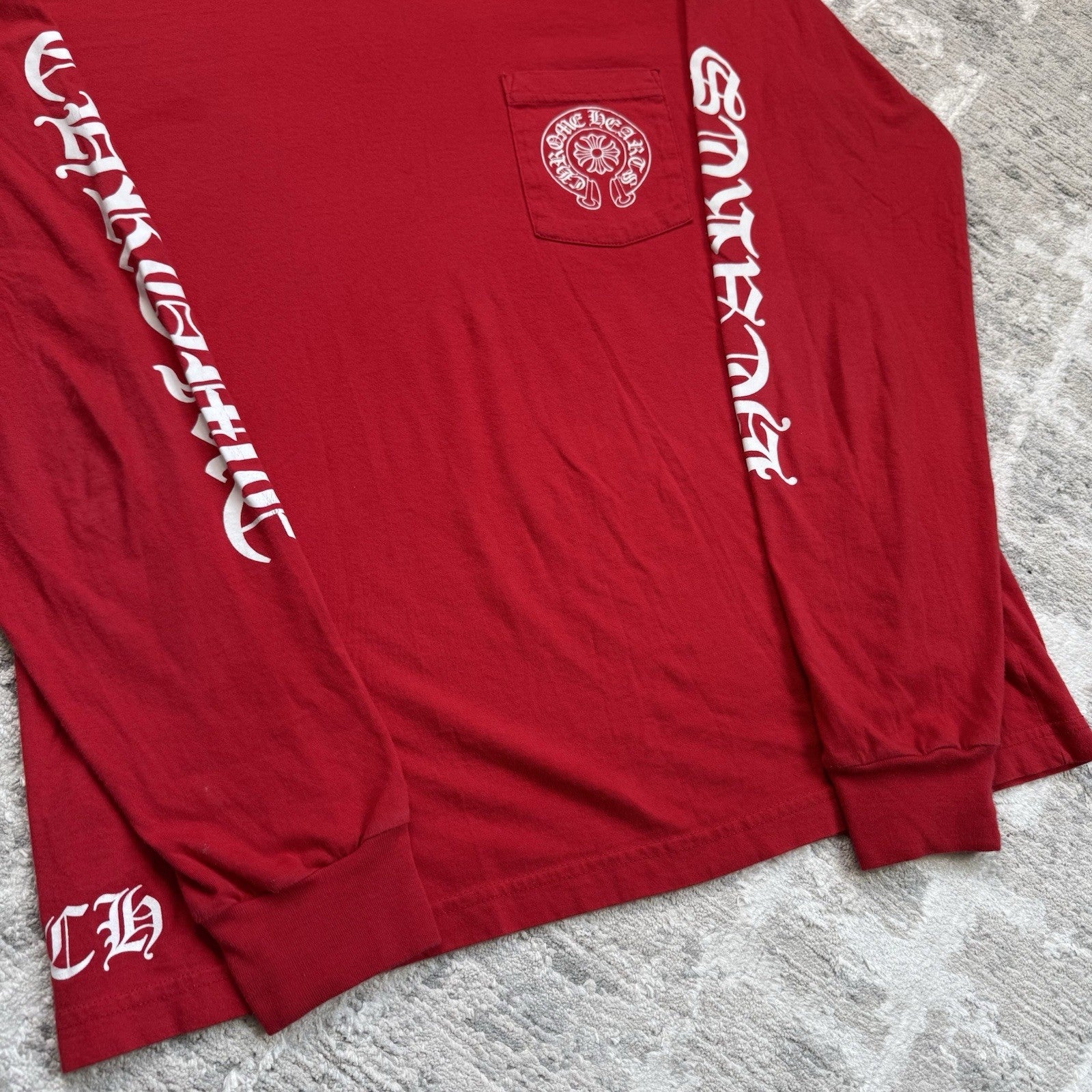 Chrome Hearts Scroll Logo Long Sleeve Tee Shirt 