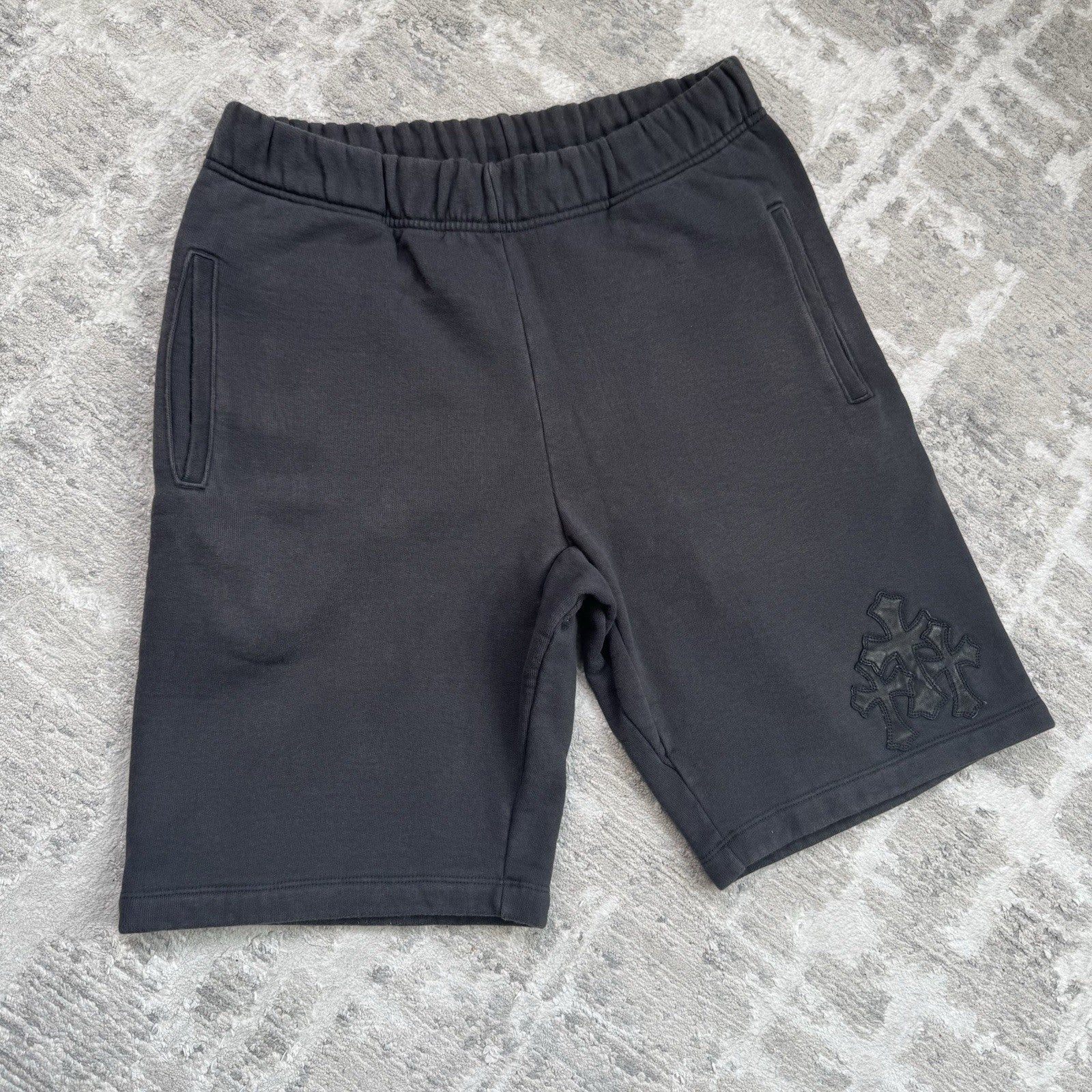 Chrome Hearts Paperjam Leather Triple Cross Sweatshirts