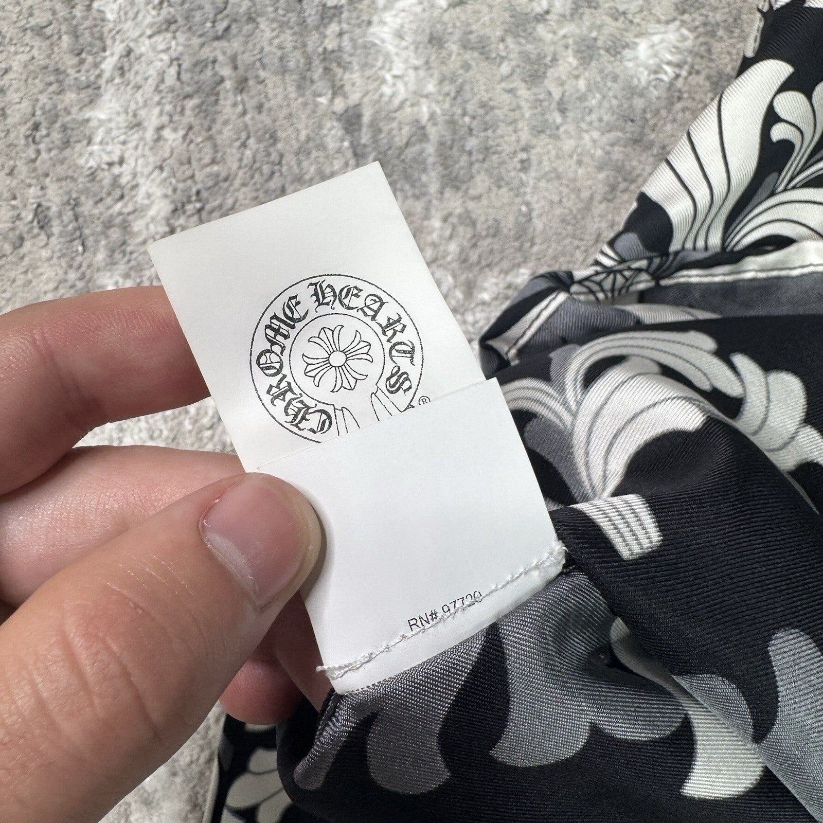 Chrome Hearts Silk Plus Cross Button Up Shirt 