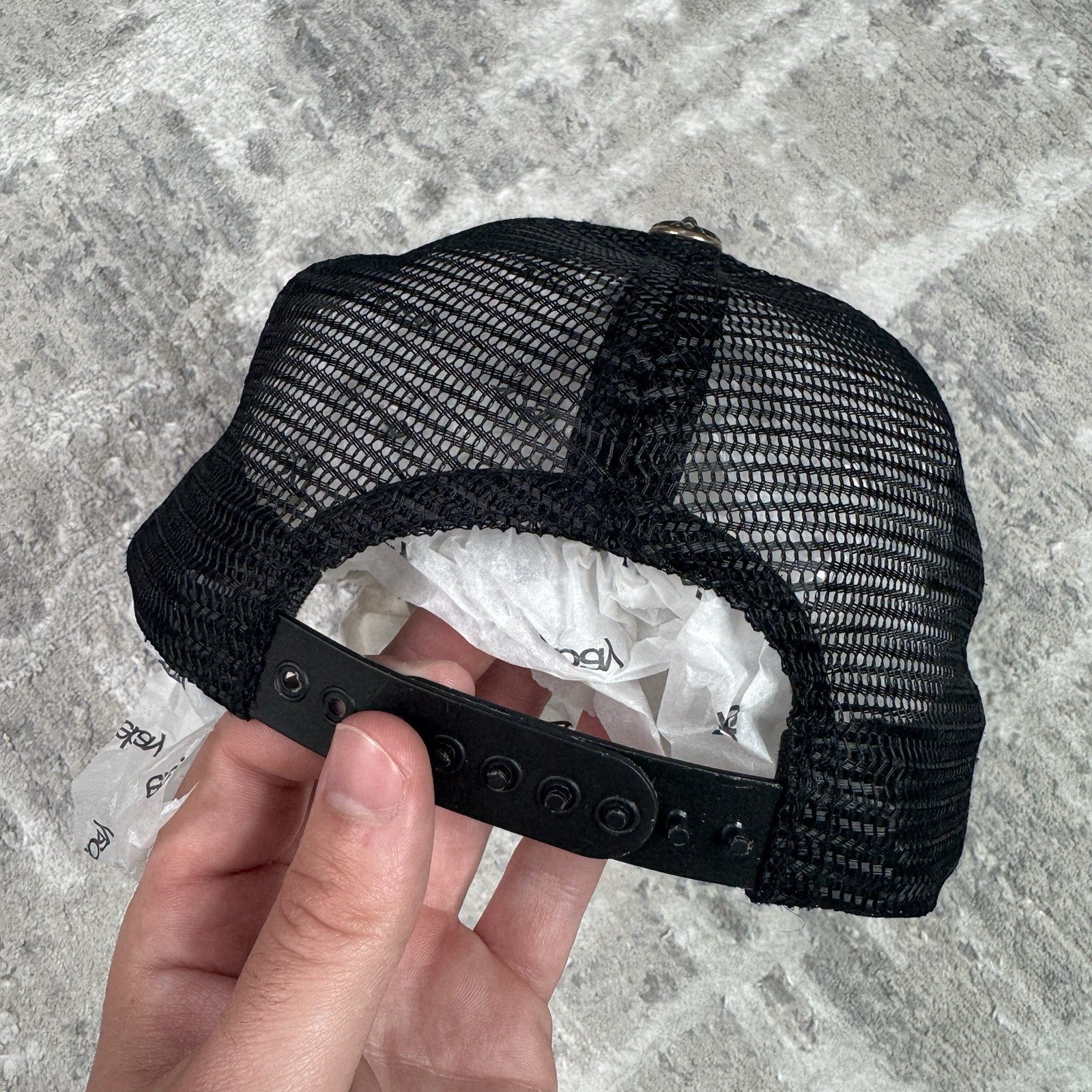 Chrome Hearts Cemetery Cross Patch Trucker Hat 
