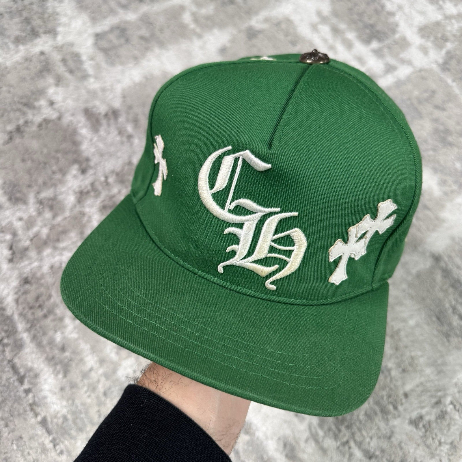 Chrome Hearts Cross Leather Patch Baseball CH Hat