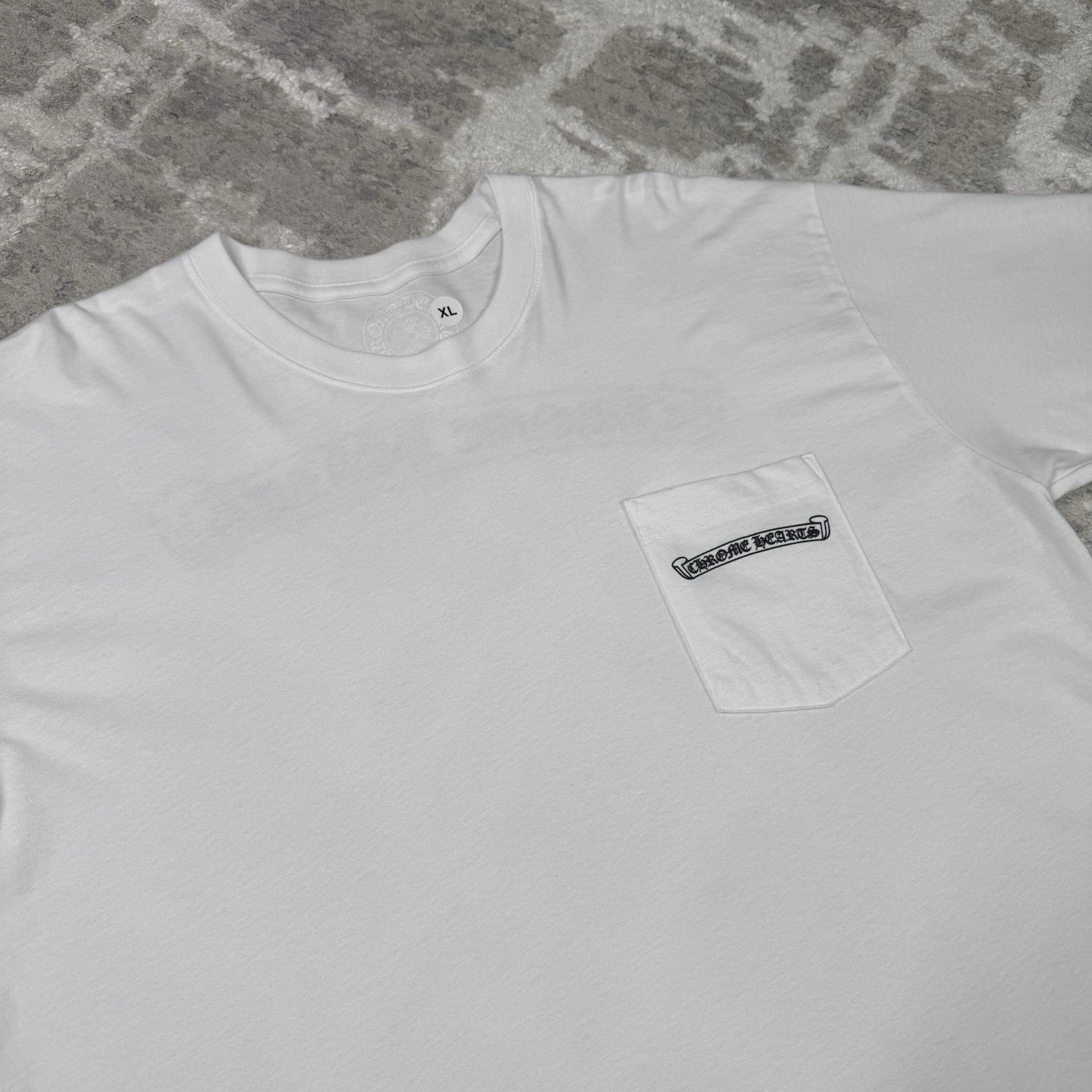 Chrome Hearts Scroll Logo Pocket Tee Shirt 