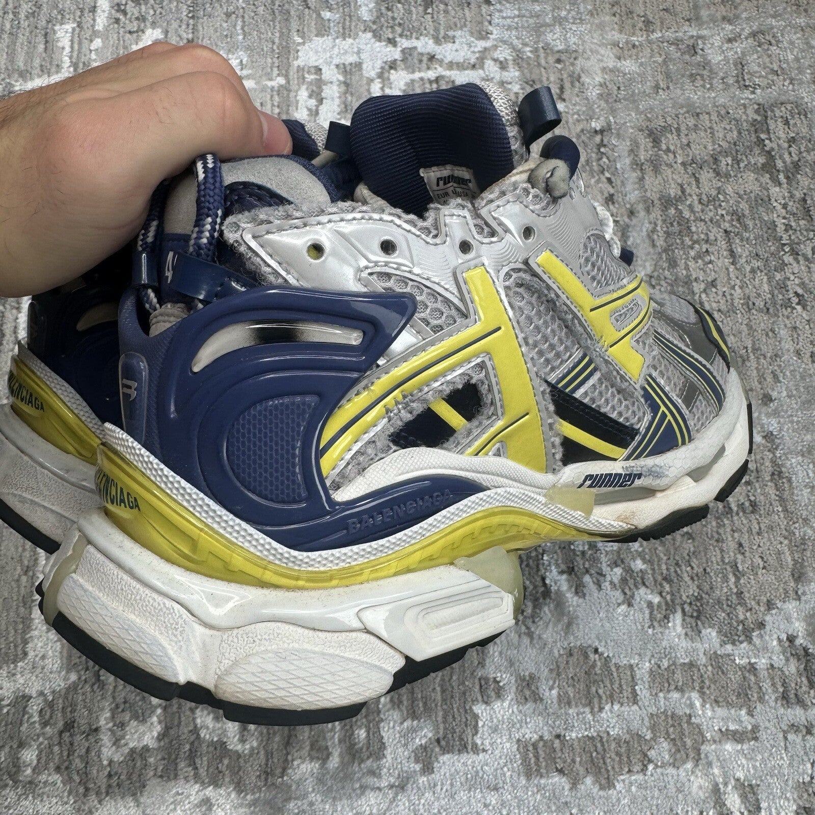 Balenciaga Runner Sneaker ‘blue Yellow’ Sz- 7M/40EU