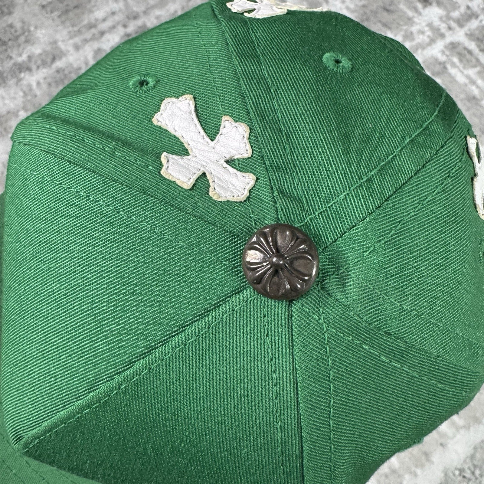 Chrome Hearts Cross Leather Patch Baseball CH Hat