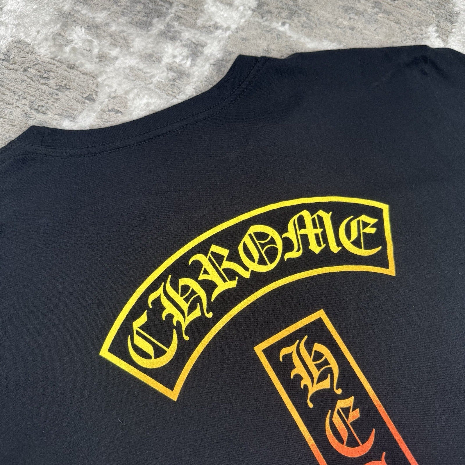 Chrome Hearts Gradient Logo T Bar Short Sleeve Tee Shirt 
