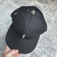Chrome Hearts Triple Cross Trucker Hat ‘black’ 