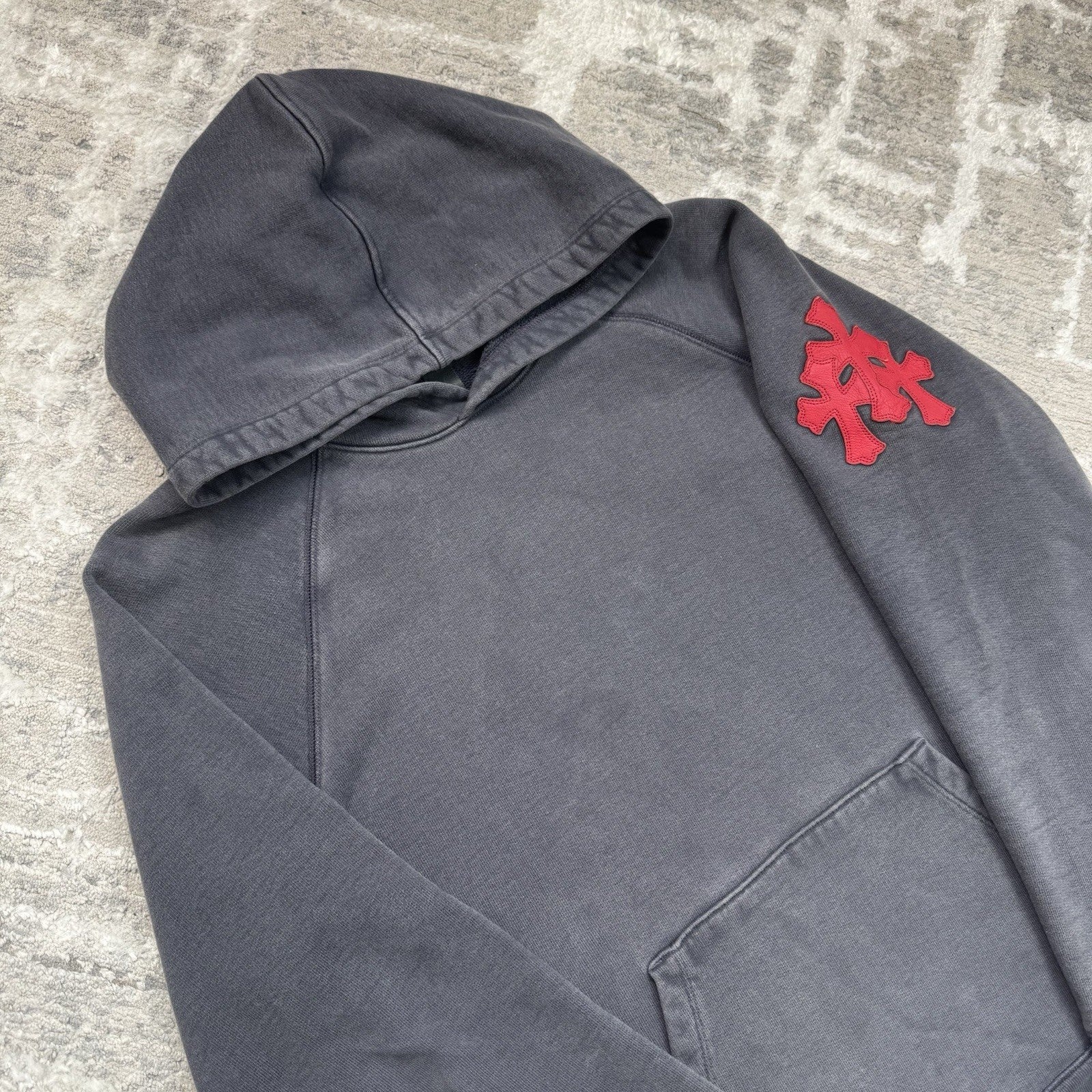 Chrome Hearts Paper Jam Leather Triple Cross Pullover Hoodie