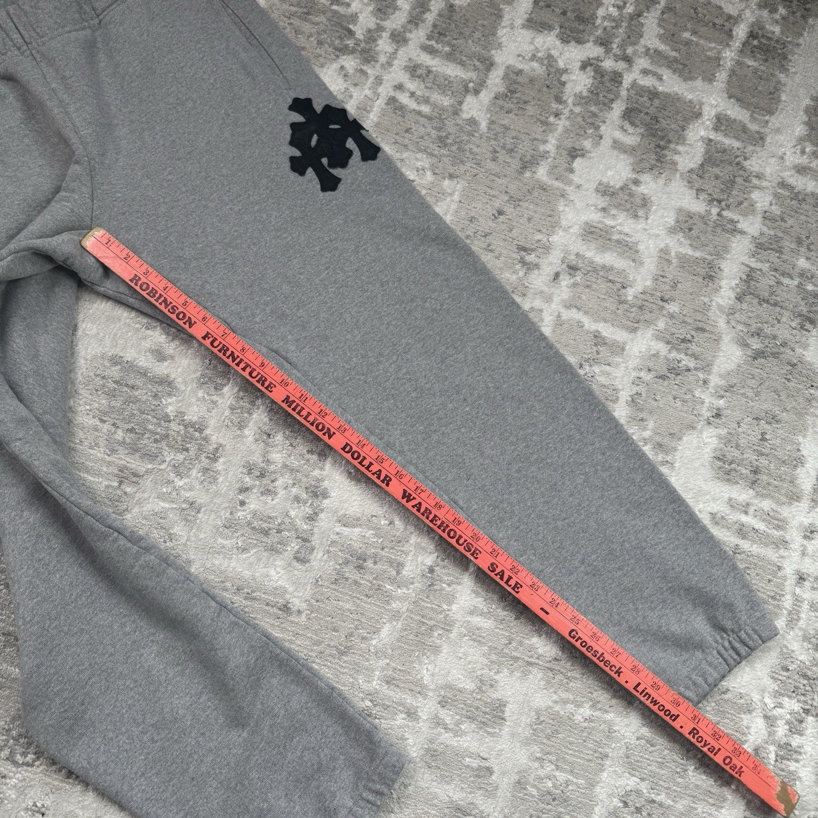 Chrome Hearts Paperjam Triple Cross Leather Sweatpants 
