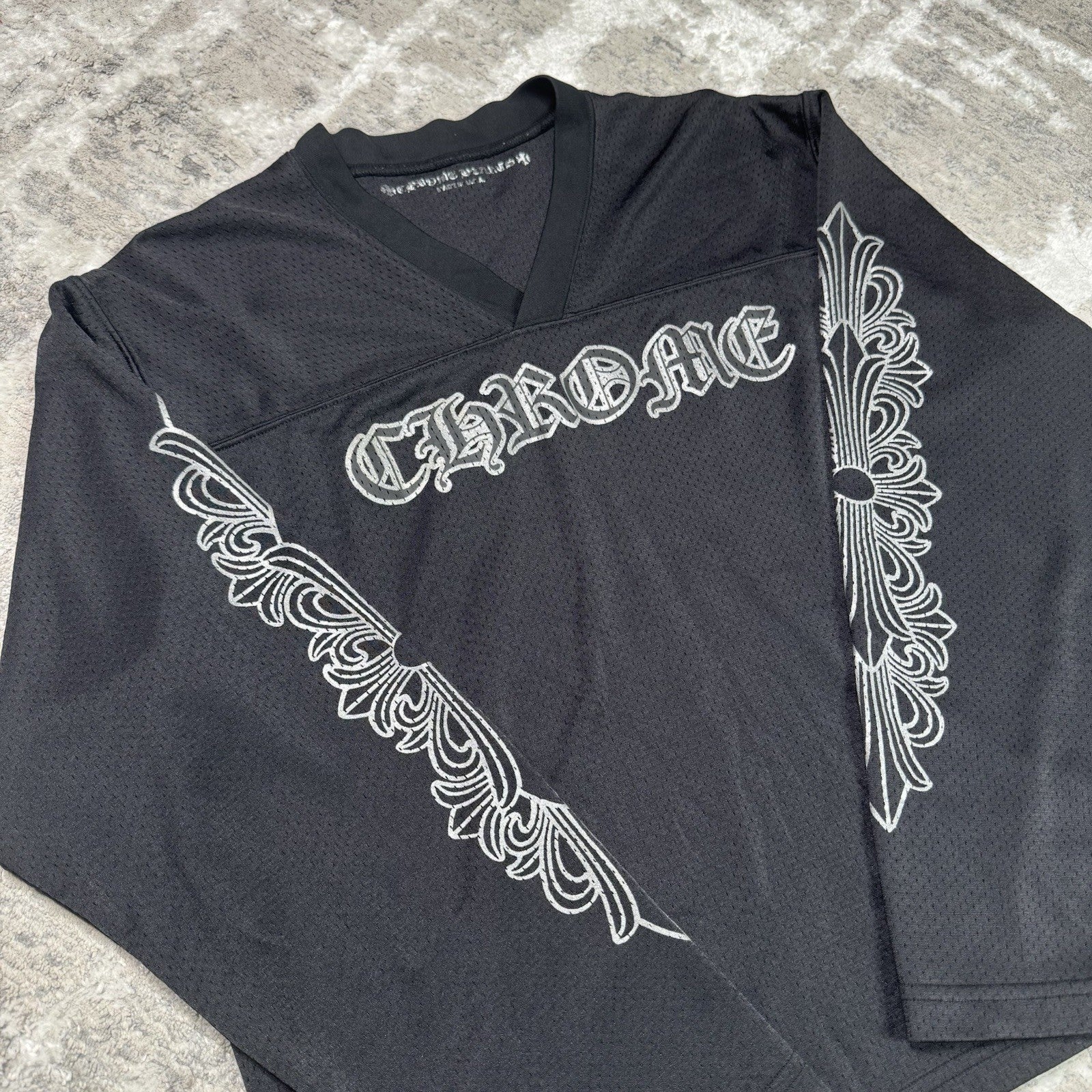 Chrome Hearts Mesh CH Stadium Long Sleeve Jersey 