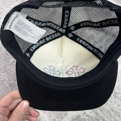 Chrome Hearts Cemetery Lesther Triple Cross Patch Trucker Hat