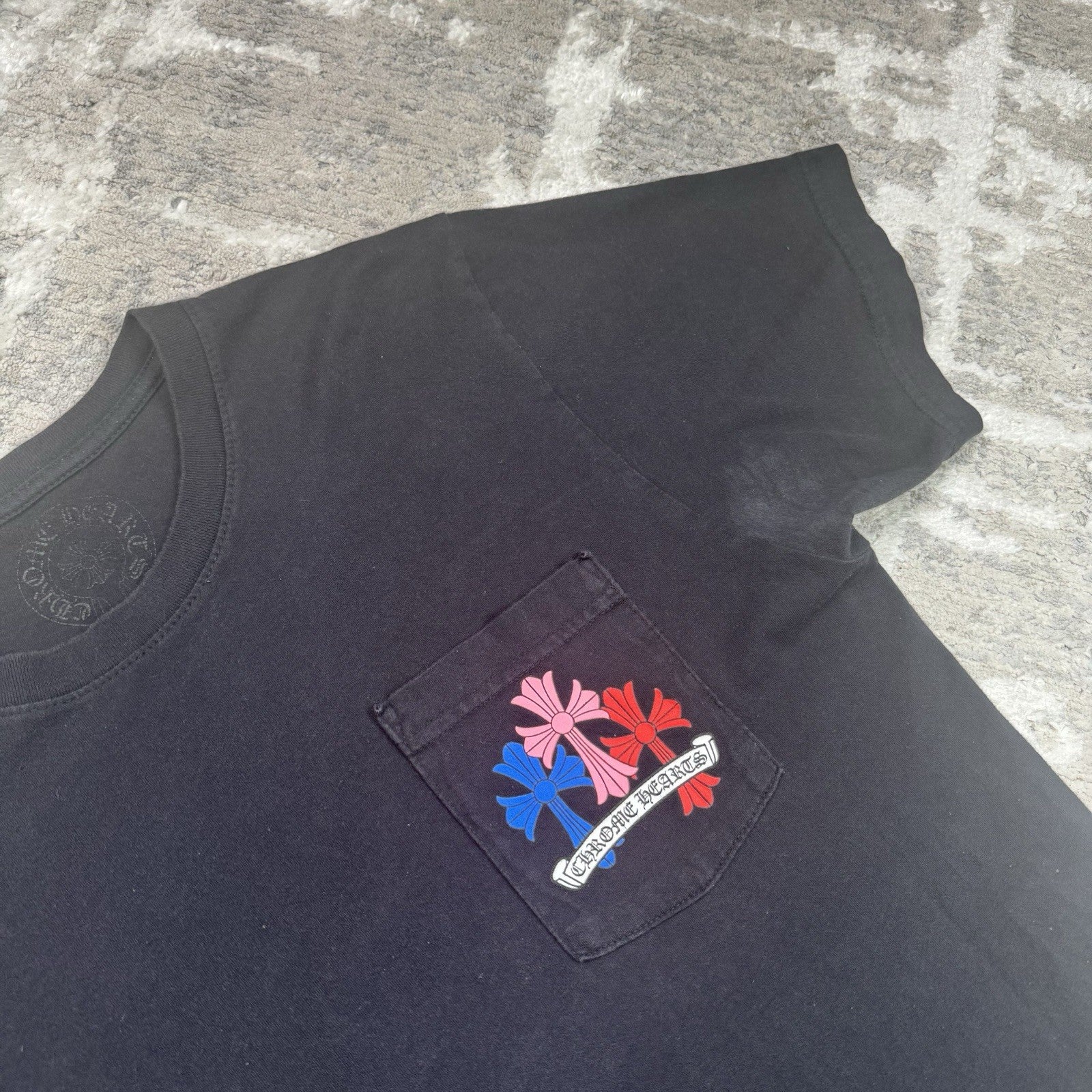 Chrome Hearts Cemetery Cross Multi-color Short Sleeve Tee Shirt 