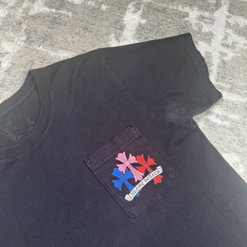 Chrome Hearts Cemetery Cross Multi-color Short Sleeve Tee Shirt 