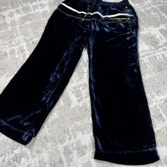 Chrome Hearts Velour Leather Track Pants 