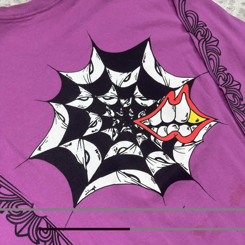 Chrome Hearts Matty Boy Spiderweb Long Sleeve Tee Shirt 