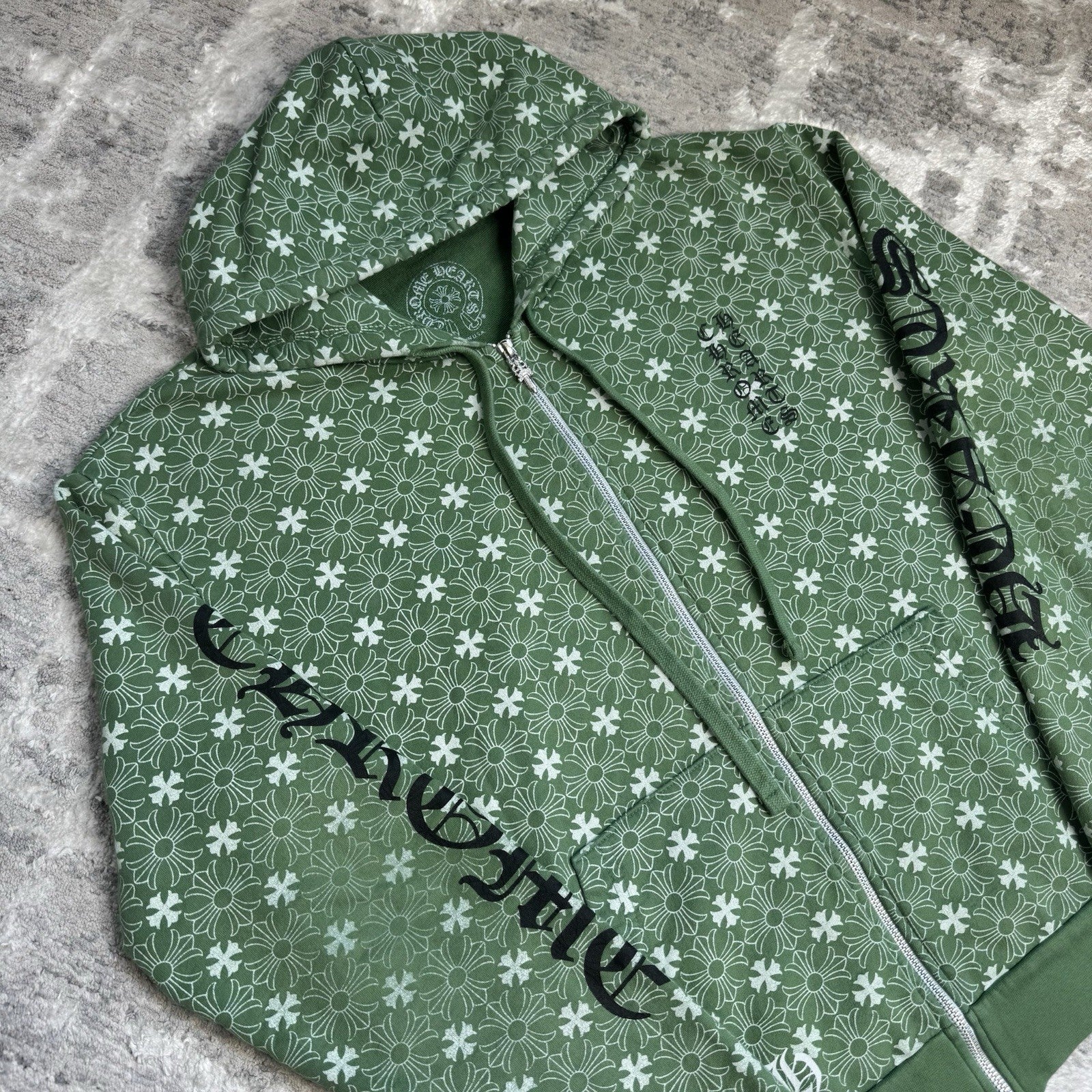 Chrome Hearts Plus Cross Monogram Zip Up Hoodie 