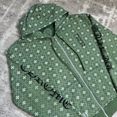 Chrome Hearts Plus Cross Monogram Zip Up Hoodie 