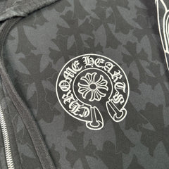 Chrome Hearts Cemetery Monogram Scroll Zip Up Hoodie 