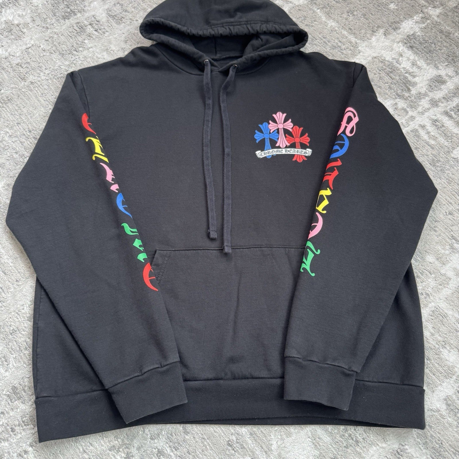 Chrome Hearts Cemetery Cross Multi-color Pullover Hoodie 