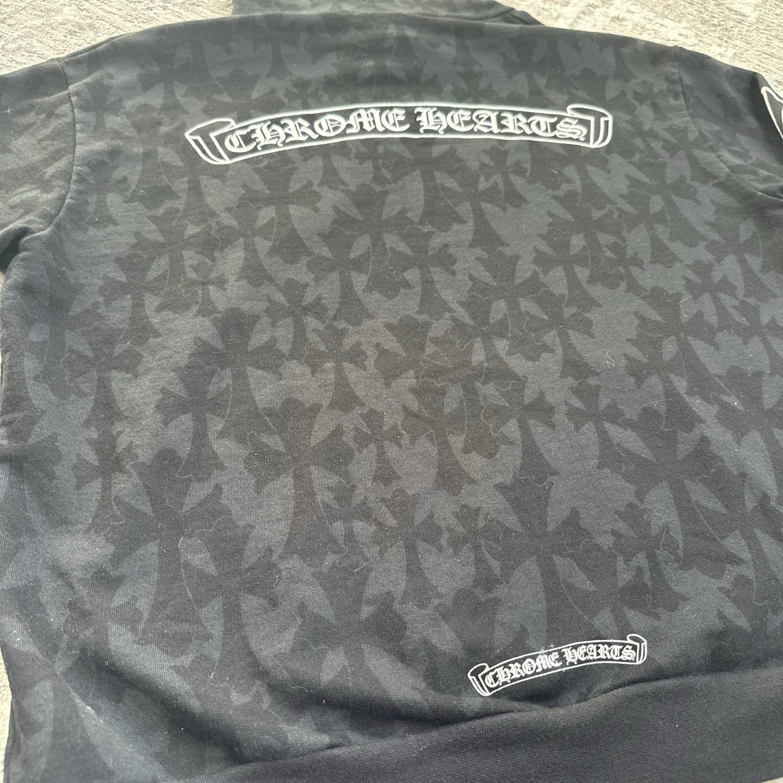 Chrome Hearts Allover Cemetery Cross Print Pullover Hoodie 