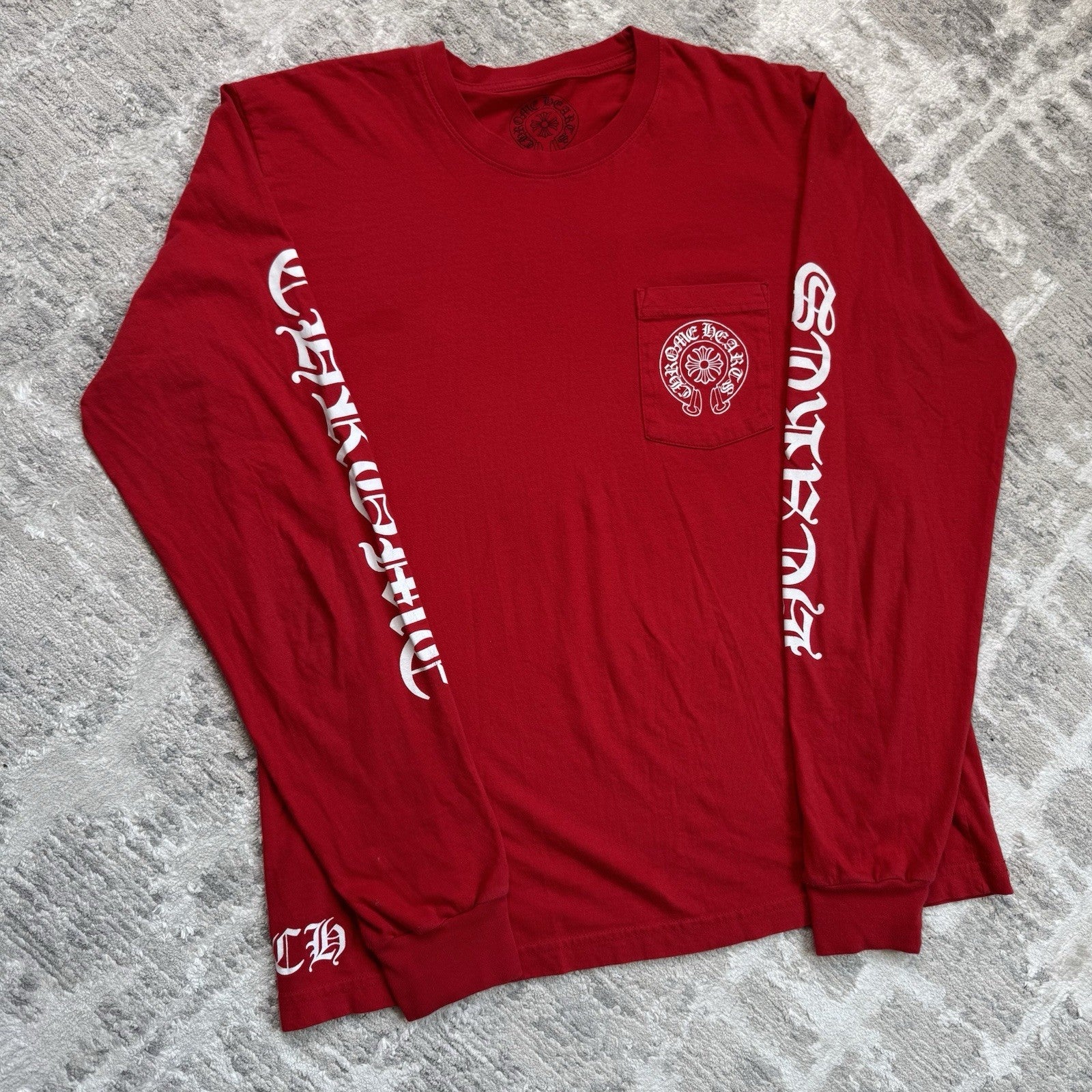 Chrome Hearts Scroll Logo Long Sleeve Tee Shirt 