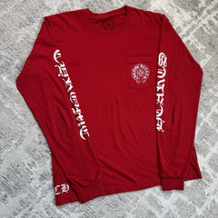 Chrome Hearts Scroll Logo Long Sleeve Tee Shirt 
