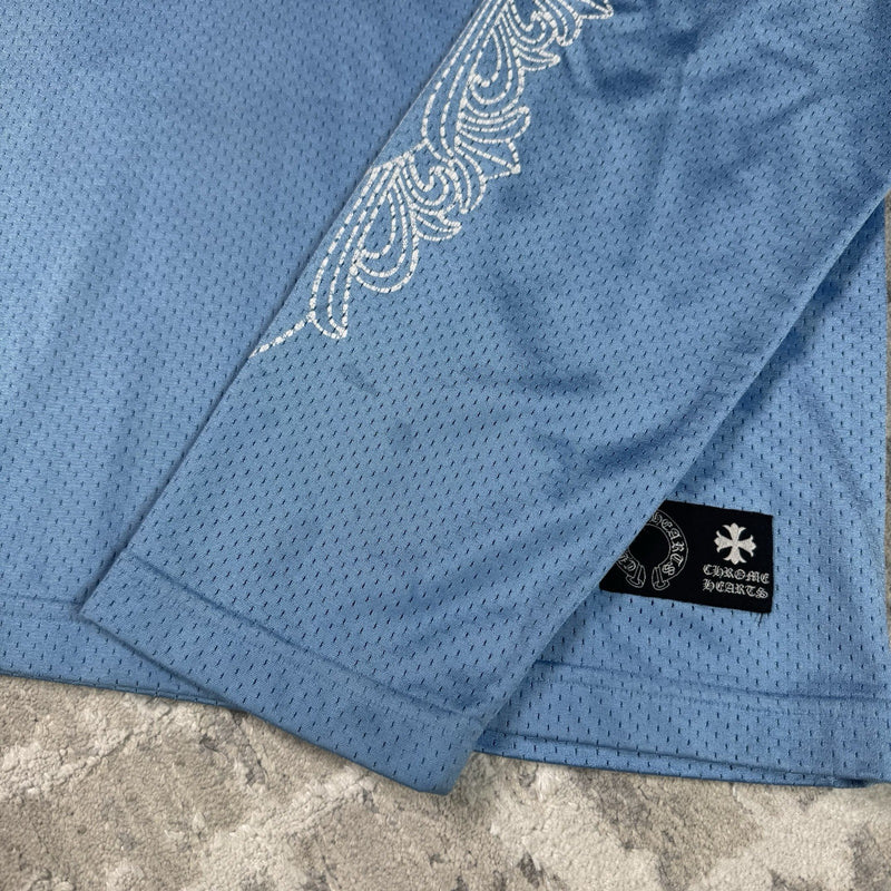 Chrome Hearts Mesh CH Stadium Floral Long Sleeve Jersey 