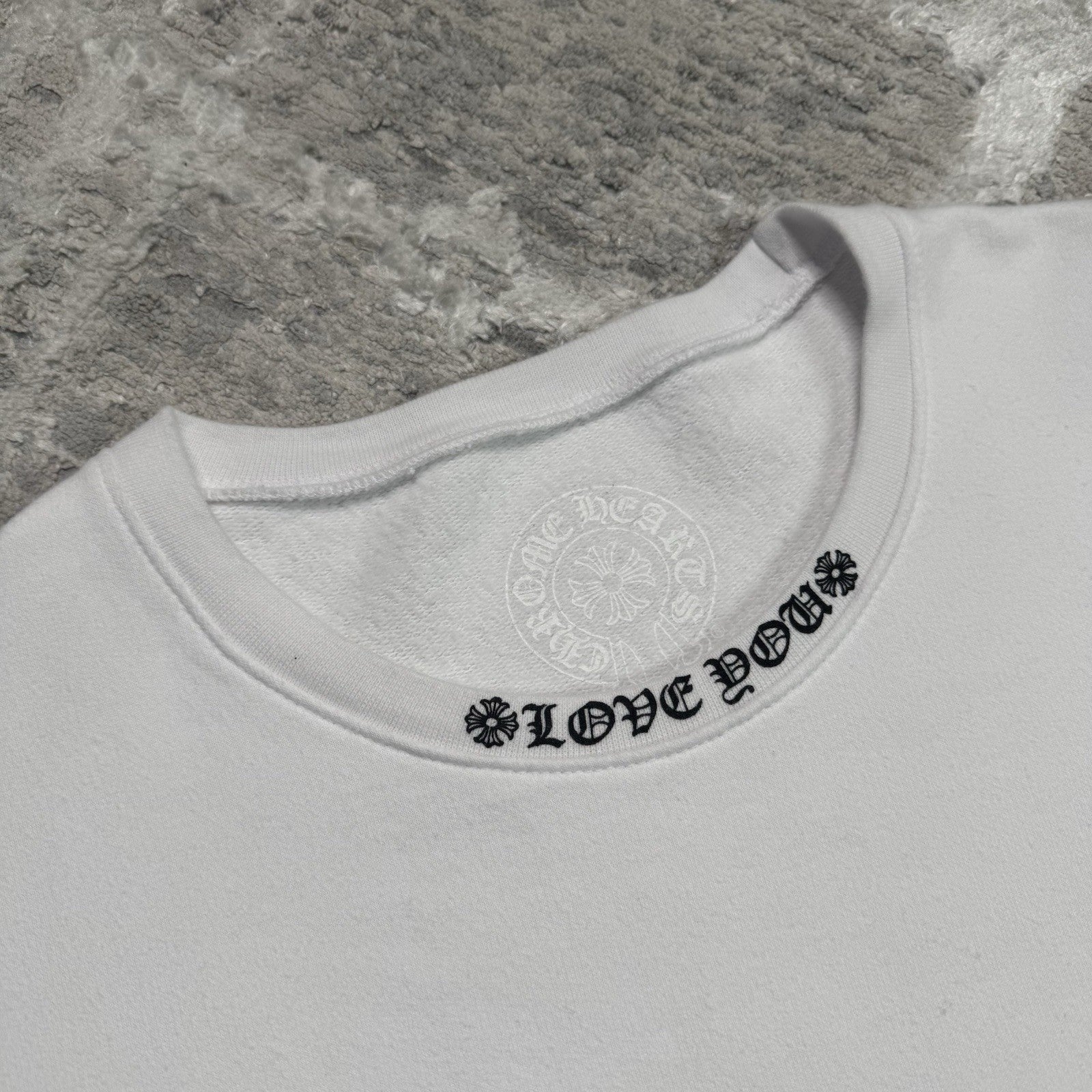 Chrome Hearts Love You Floral Heart Sleeve Pullover Crewneck 