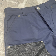 Chrome Hearts Nylon Leather Double Knee Shorts 