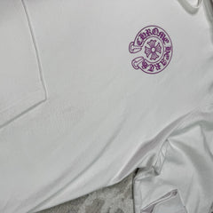 Chrome Hearts Purple Glitter Online Exclusive Horseshoe Pullover Hoodie 