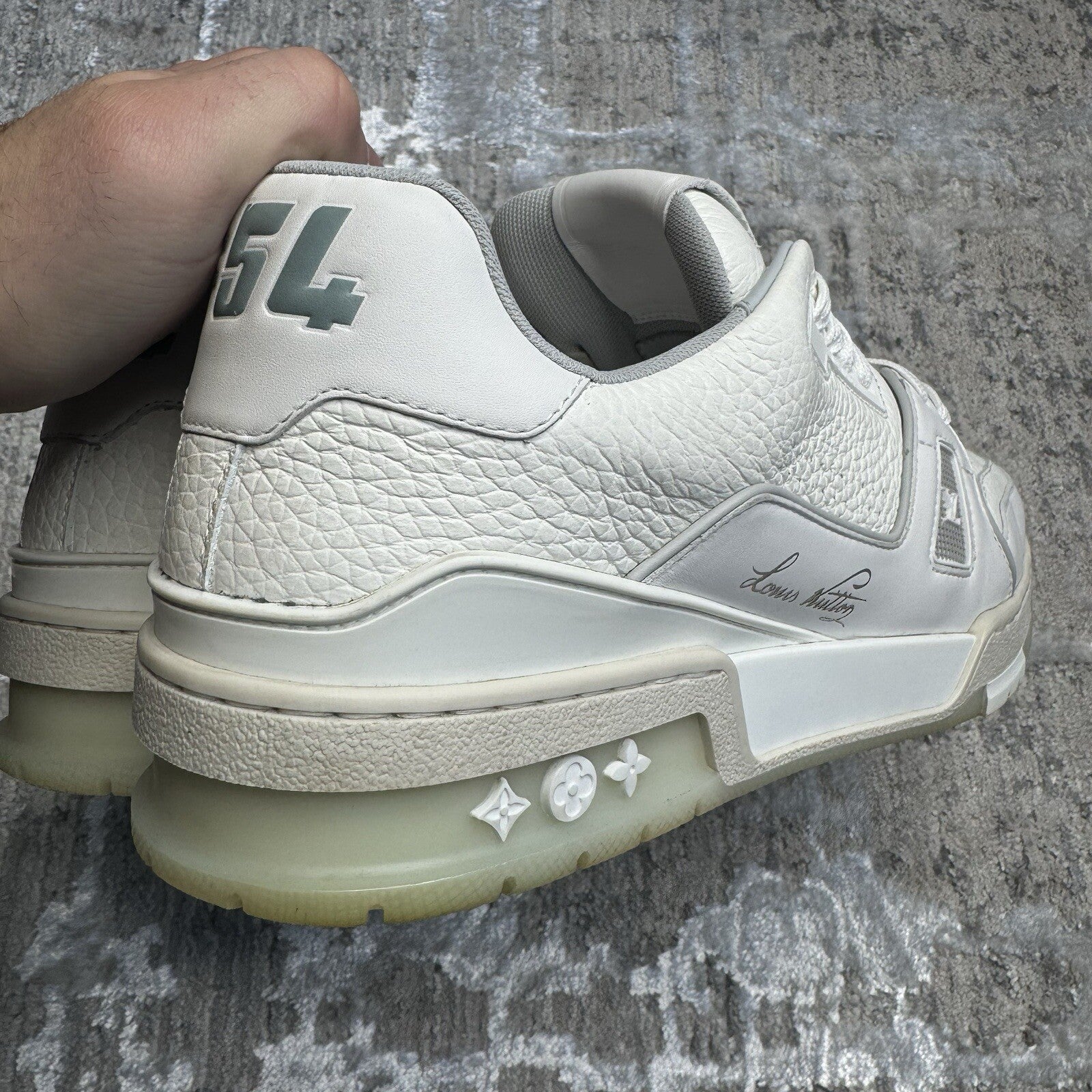 Louis Vuitton Trainer Low #54 Print White Sz- 9LV/10M