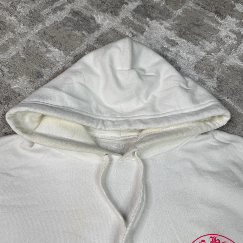 Chrome Hearts Floral Horseshoe Pink Pullover Hoodie 