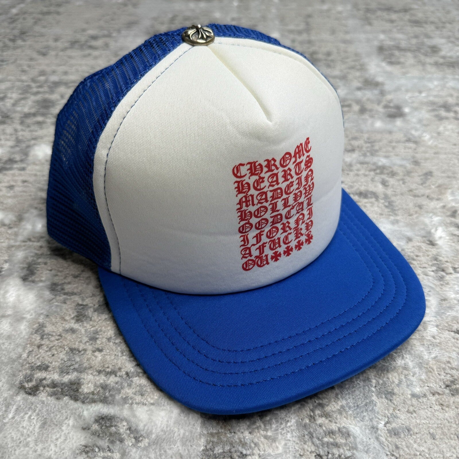 Chrome Hearts Eye Chart Logo Trucker Hat