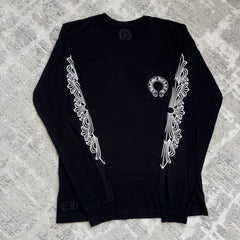 Chrome Hearts Floral Horseshoe Long Sleeve Shirt 