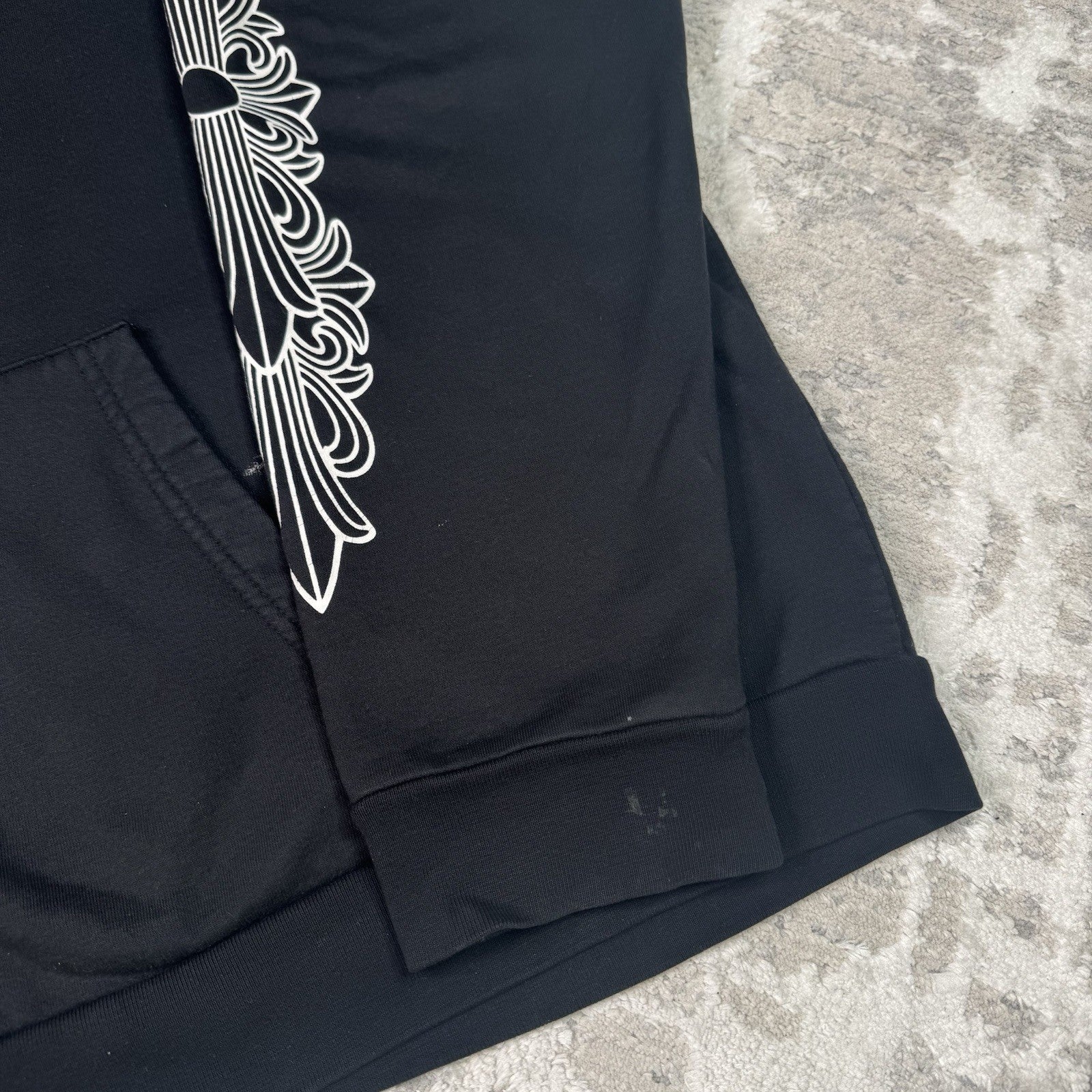 Chrome Hearts Horseshoe Floral Zip Up Hoodie 