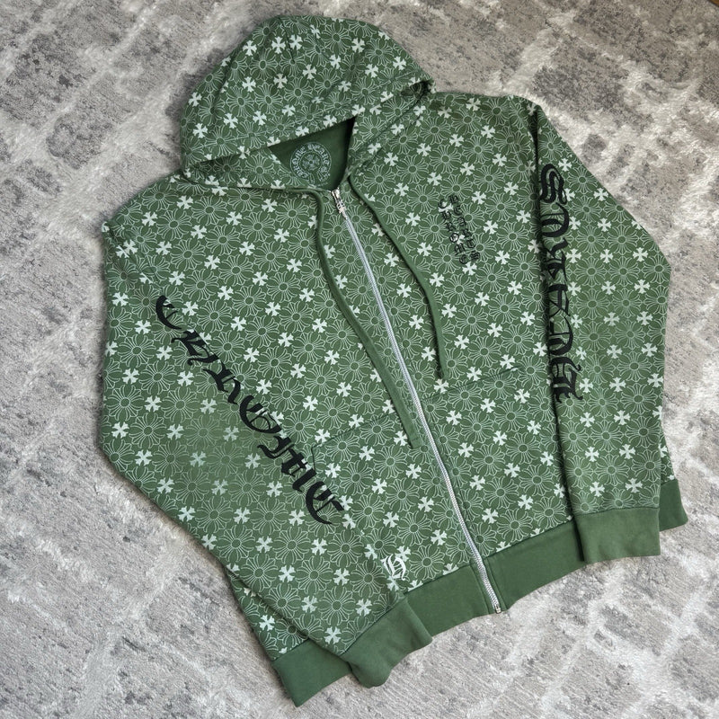 Chrome Hearts Plus Cross Monogram Zip Up Hoodie 