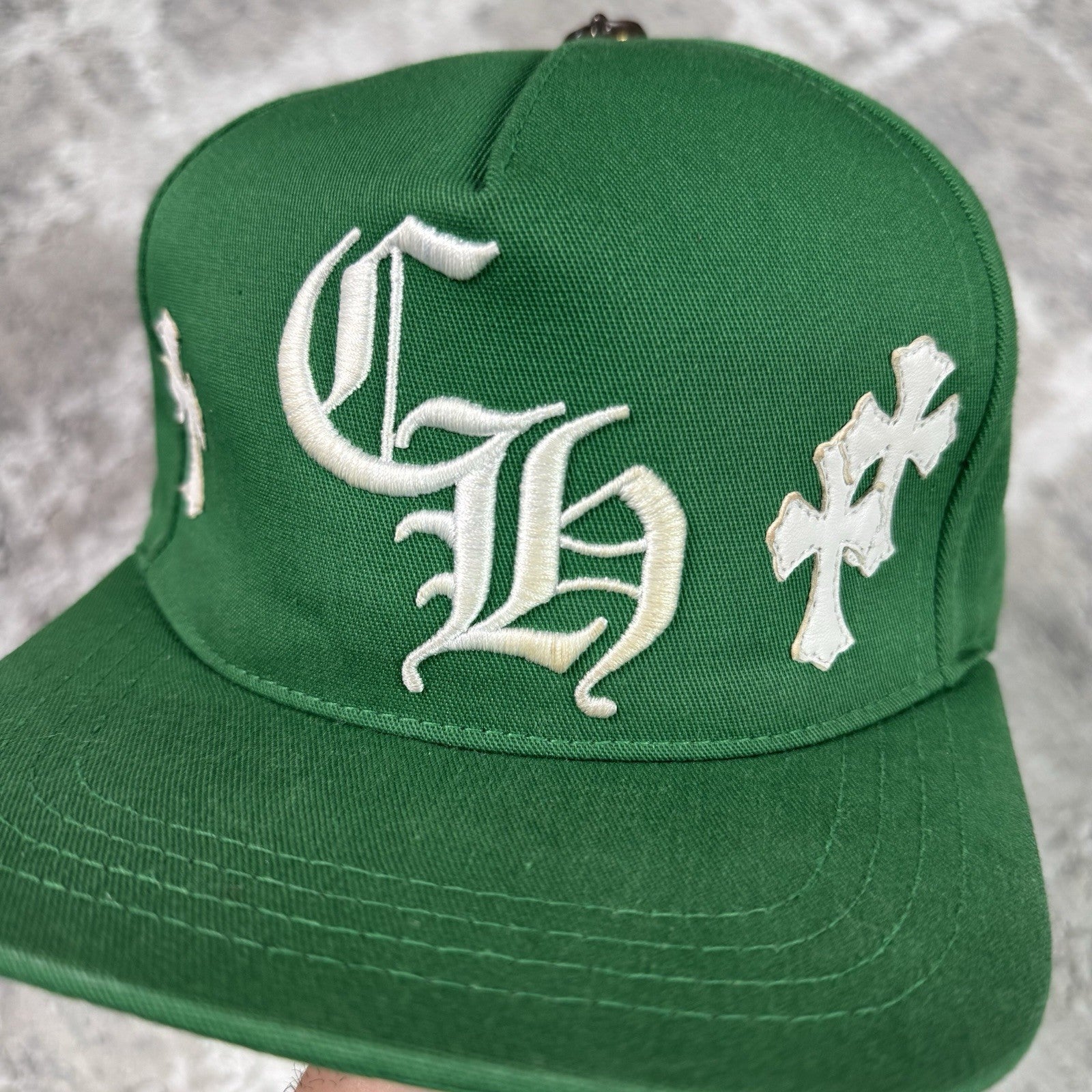 Chrome Hearts Cross Leather Patch Baseball CH Hat
