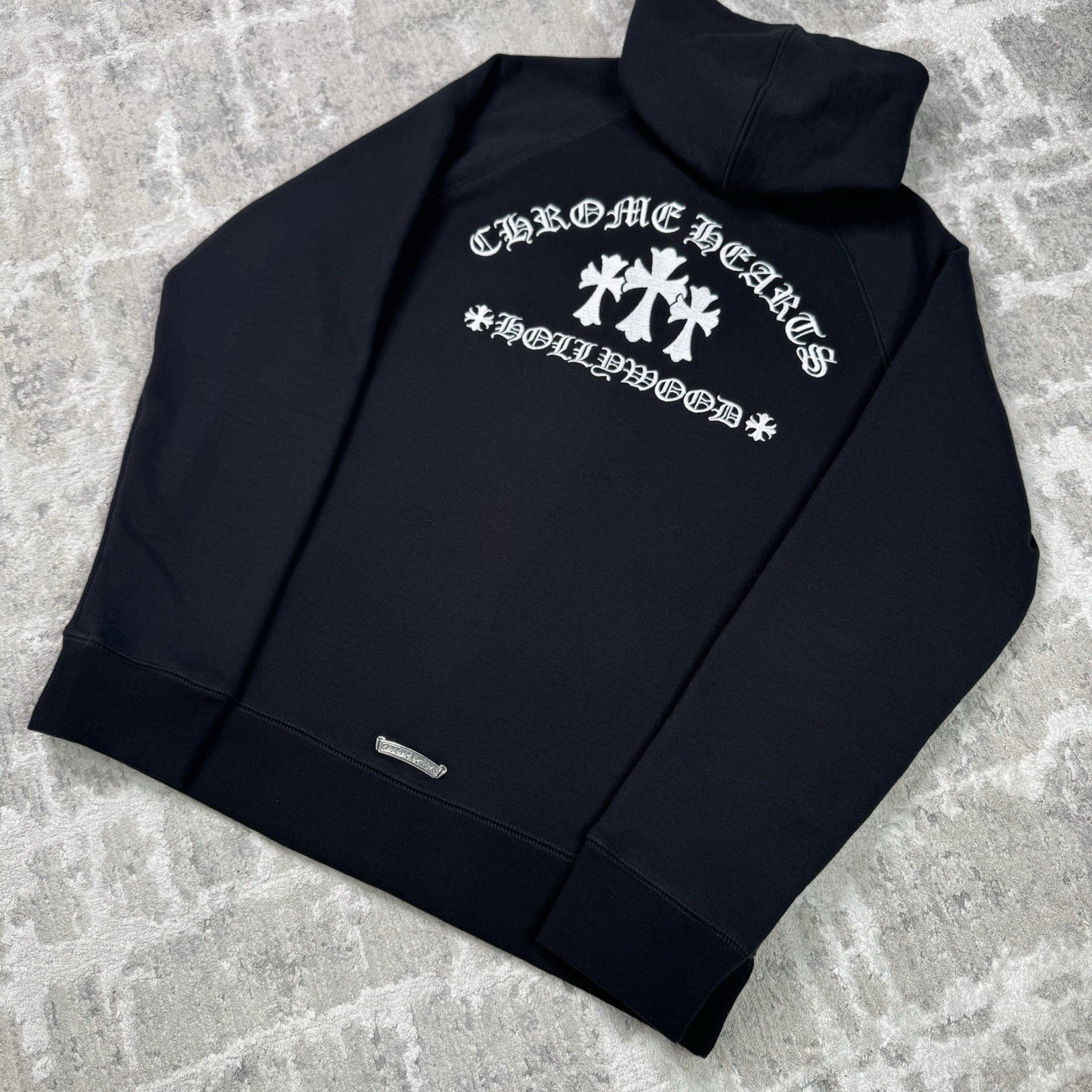 Chrome Hearts Sailin King Taco Triple Cross Embroidered Zip Up Hoodie 