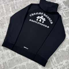 Chrome Hearts Sailin King Taco Triple Cross Embroidered Zip Up Hoodie 