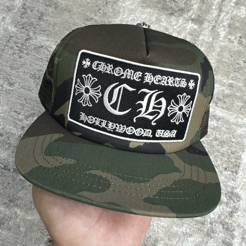 Chrome Hearts CH Hollywood Trucker Hat 