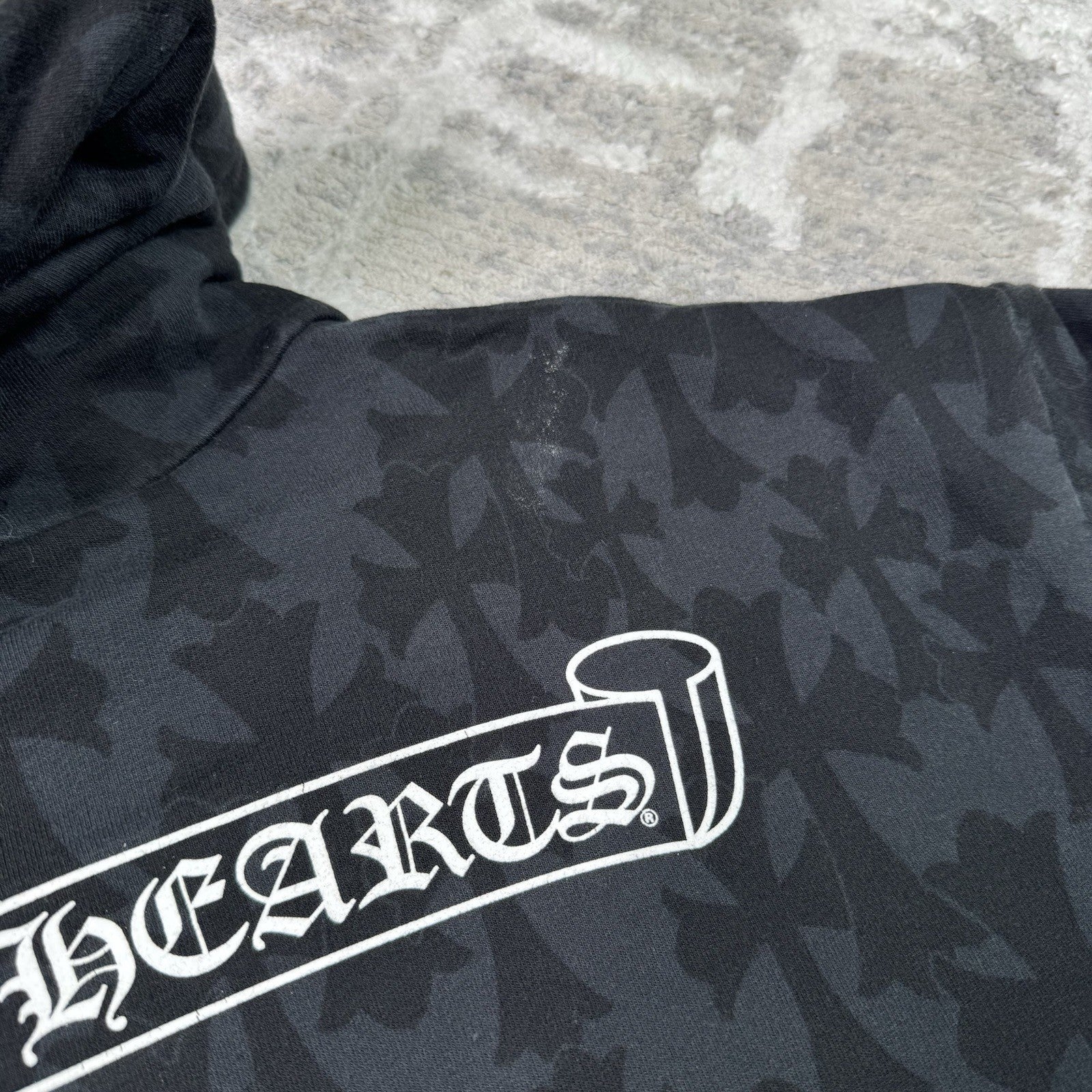 Chrome Hearts Cemetery Monogram Scroll Zip Up Hoodie 
