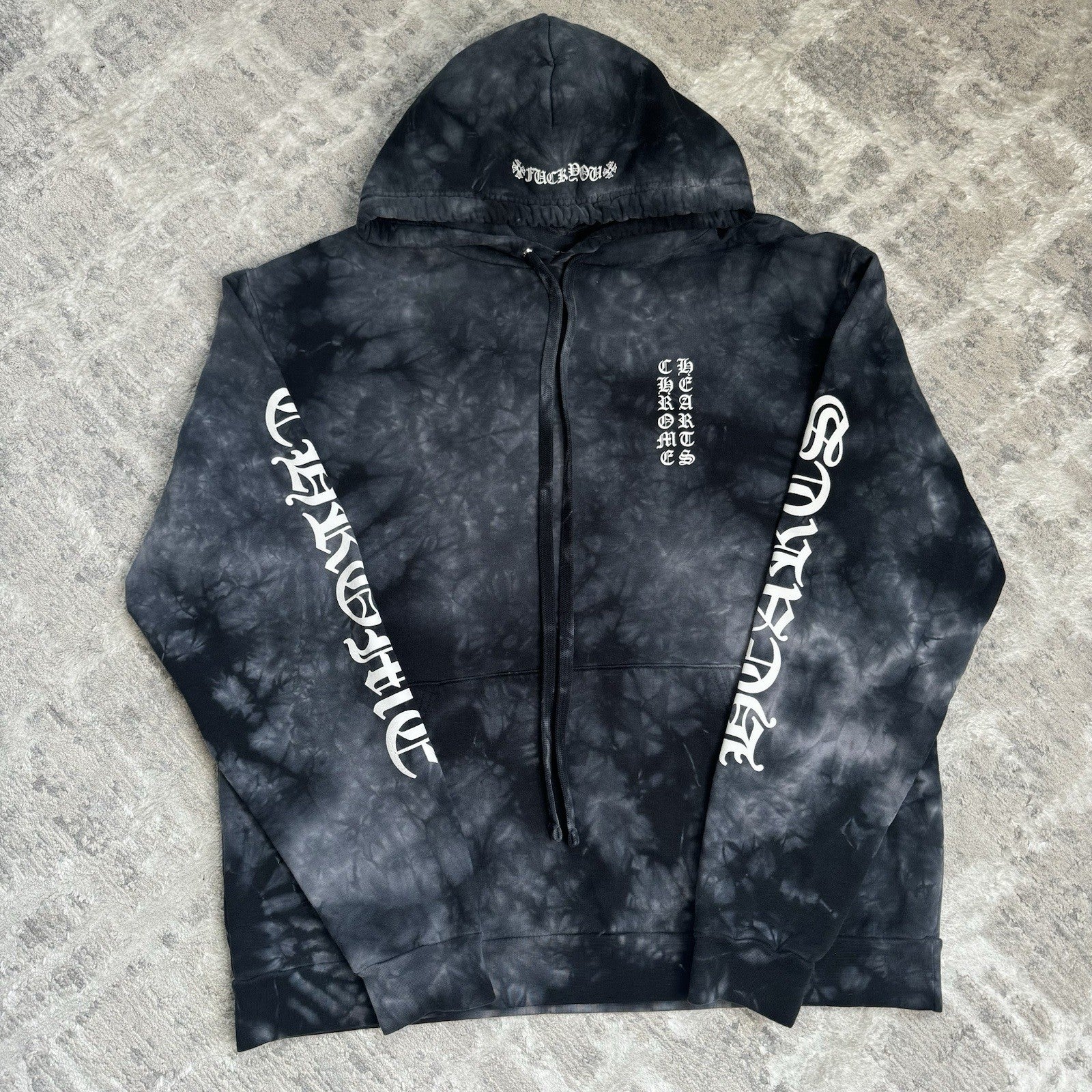Chrome Hearts Tie Dye Horseshoe Pullover Hoodie 