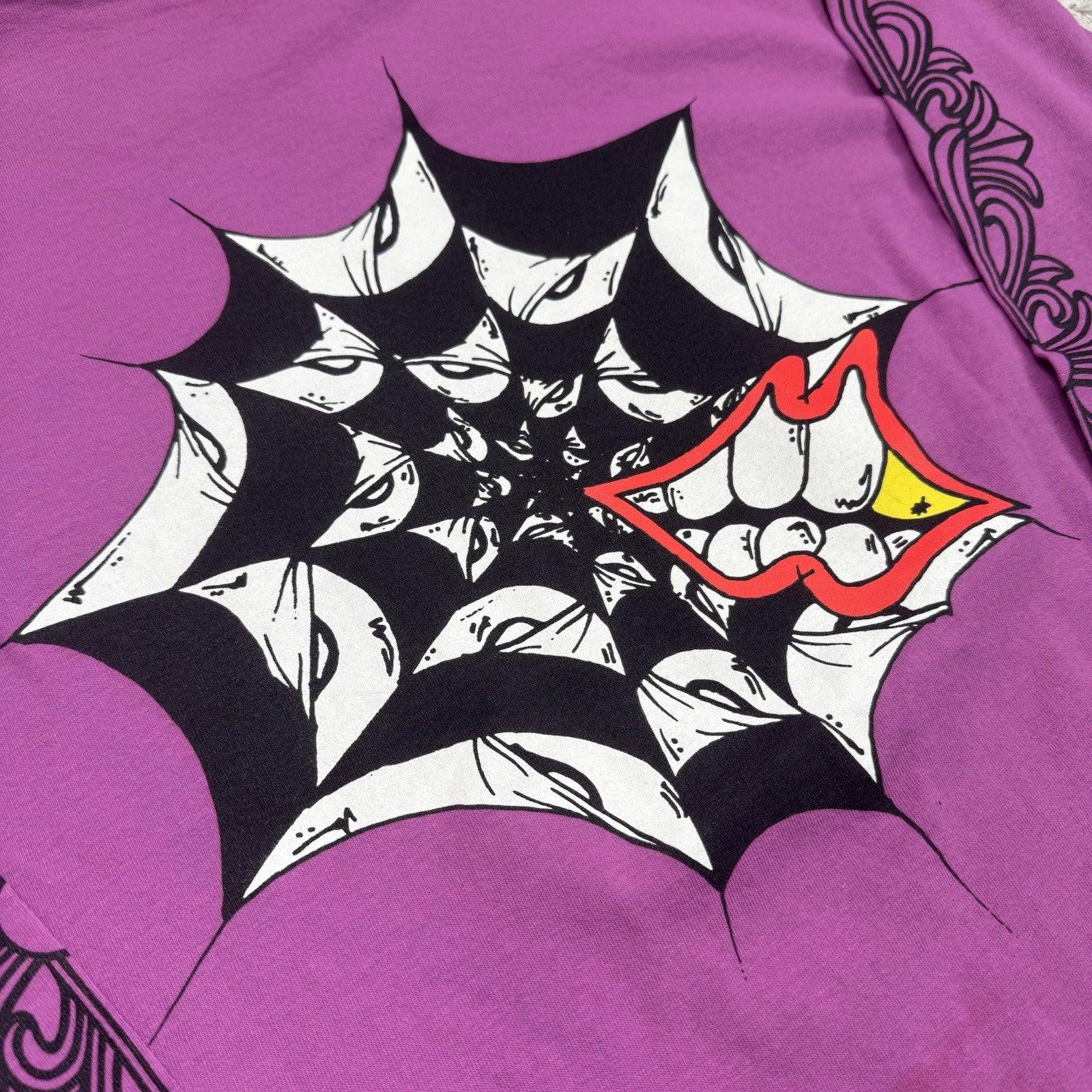 Chrome Hearts Matty Boy Spiderweb Long Sleeve Tee Shirt 