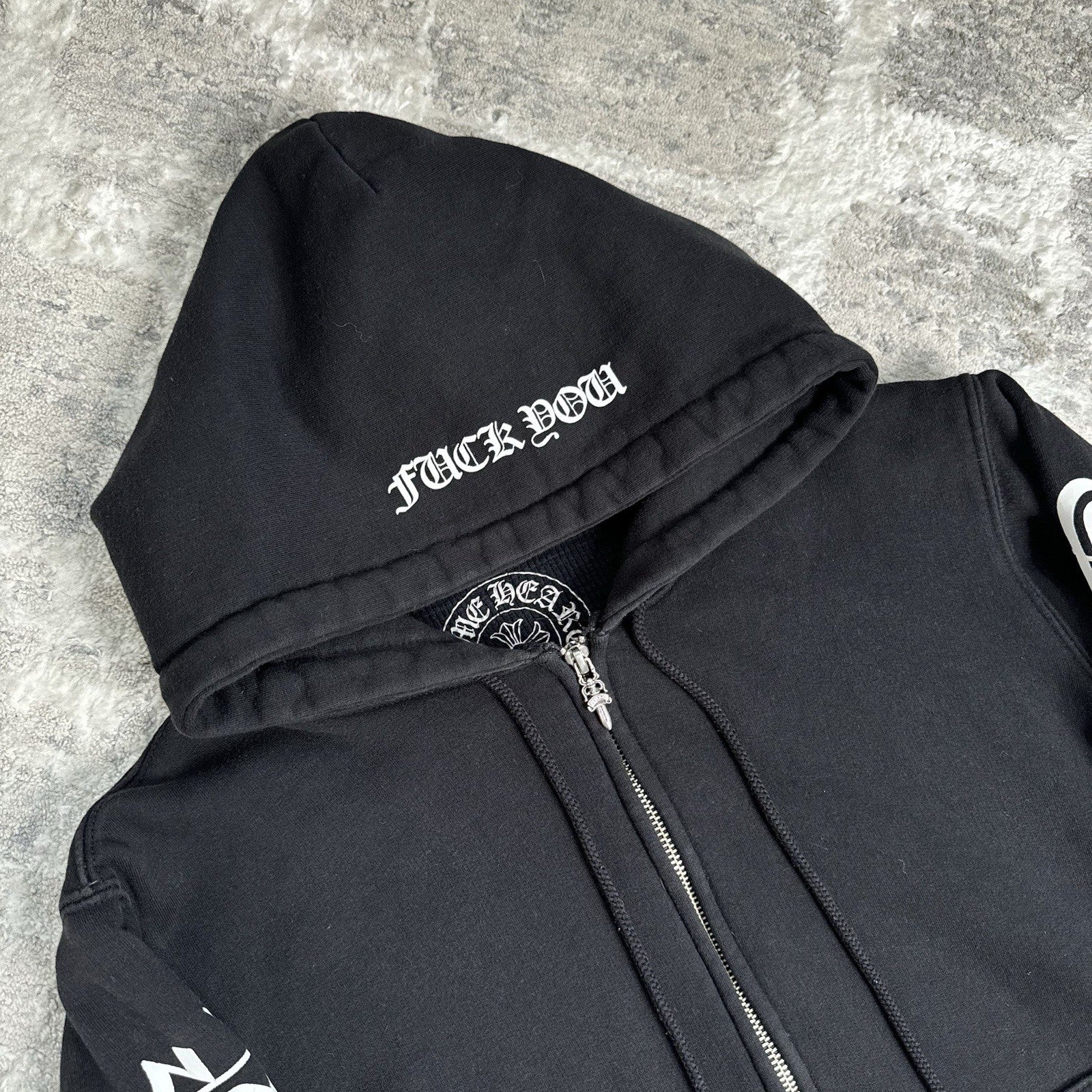 Chrome Hearts Thermal Horseshoe Dagger Zip Up Hoodie 
