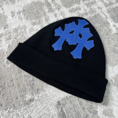 Chrome Hearts Triple cross Leather Patch Ski Mask Beanie 