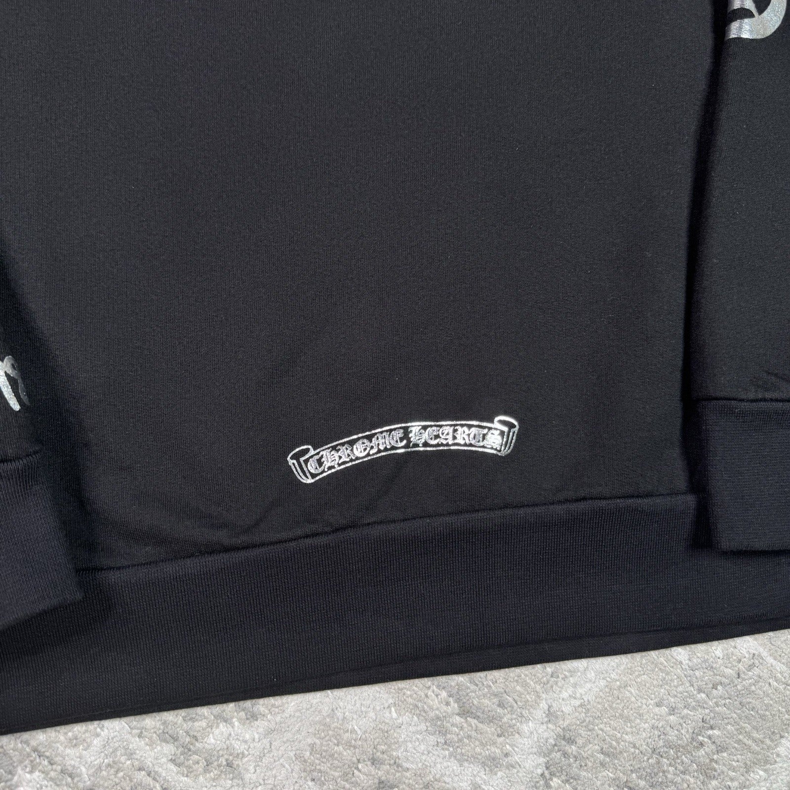 Chrome Hearts 1988 Foil Letters Sleeve Logo Pullover Hoodie 