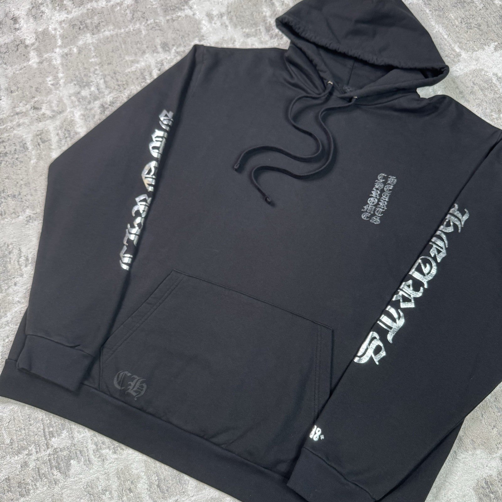 Chrome Hearts 1988 Foil Letters Sleeve Logo Pullover Hoodie 