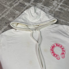 Chrome Hearts Floral Horseshoe Pink Pullover Hoodie 