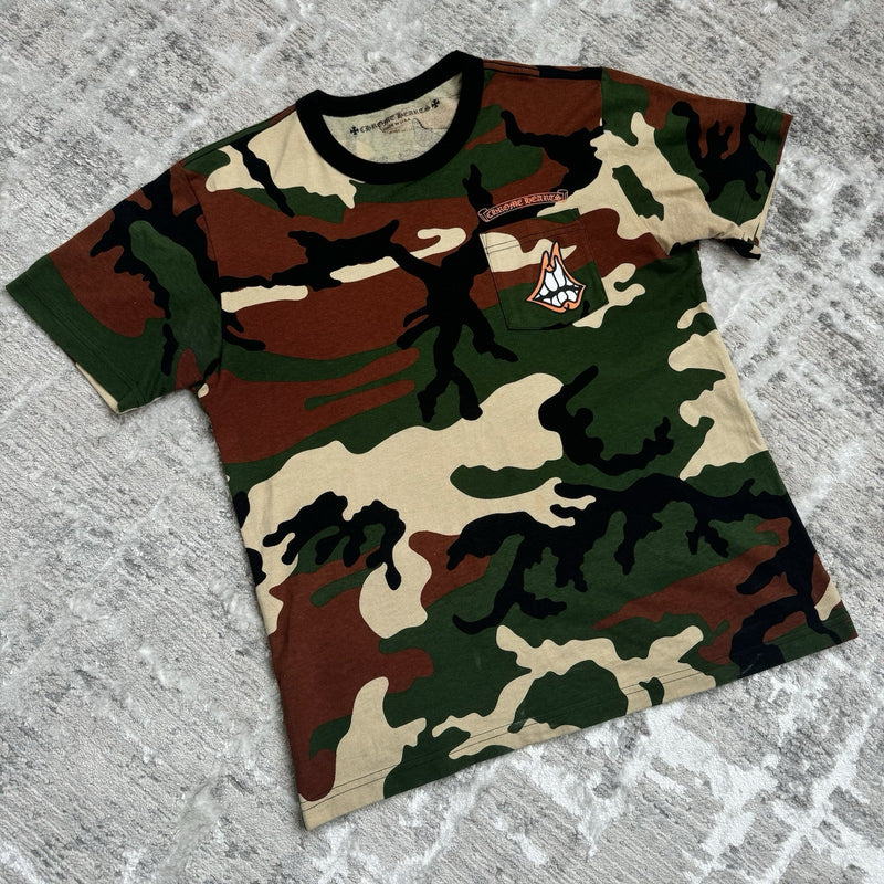 Chrome Hearts Matty Boy Caution Short Sleeve Pocket Tee Shirt 